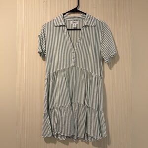 Japna Green and White Striped Top